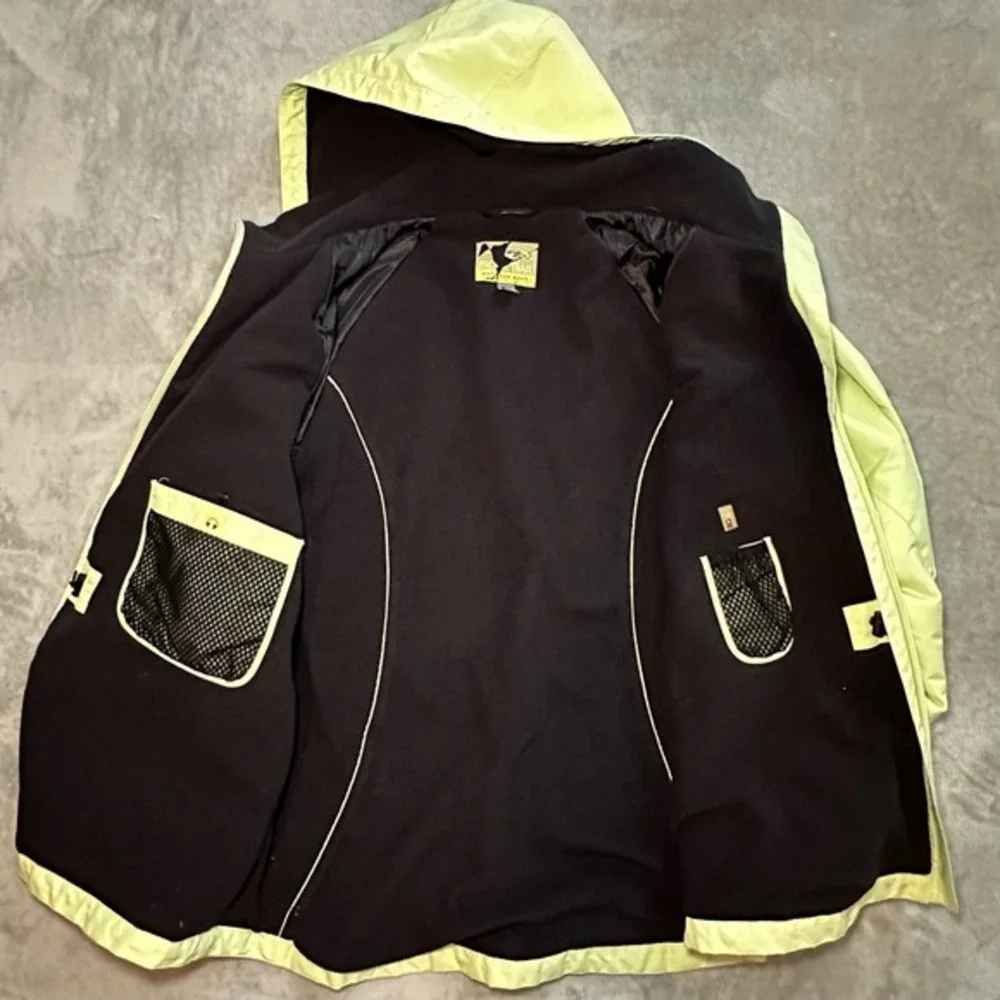 Vtg Pacific Trail Hooded Jacket XL Green Fleece Lined Windbreaker Gorpcore Y2K